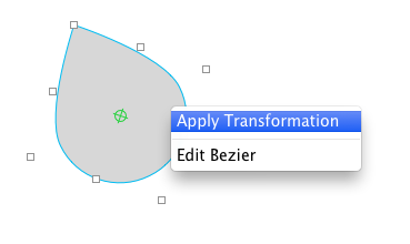 Applying transform to bézier