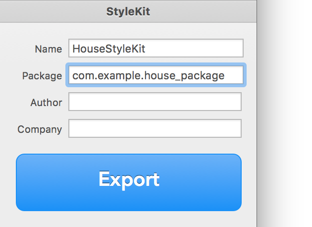 Inspector with StyleKit settings