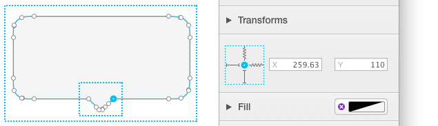 Configuring a dynamic bézier