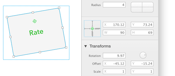 Rotated dynamic shape