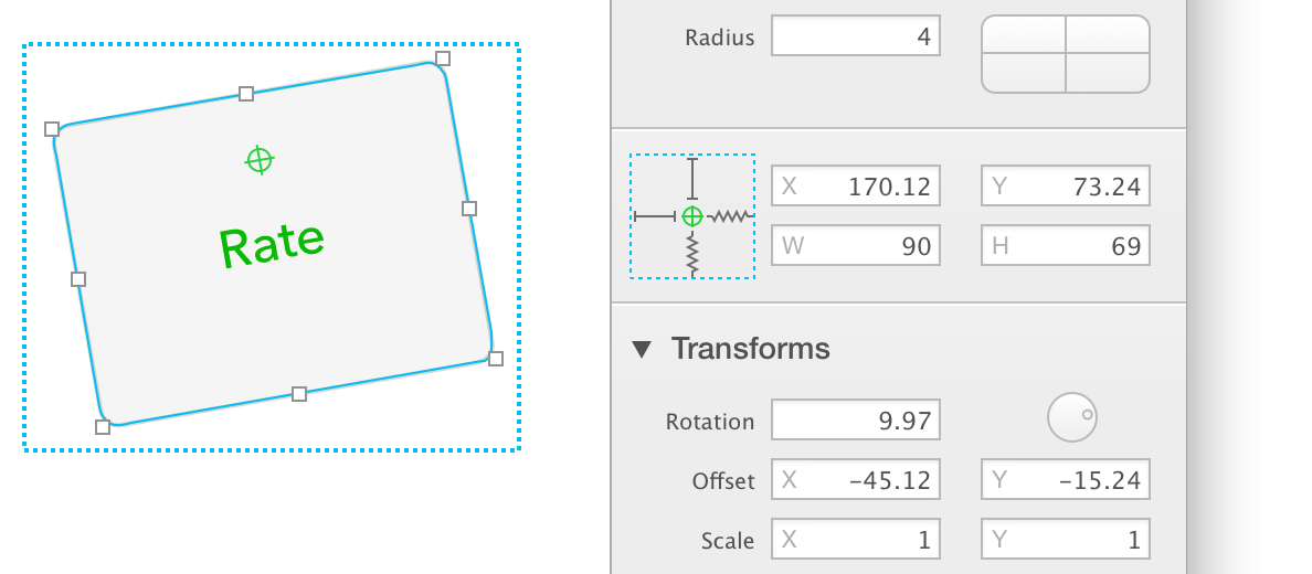 Rotated dynamic shape