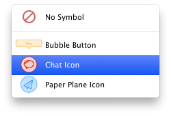 Symbol Popup Button Menu