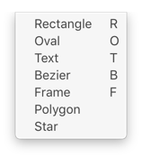 Shapes Menu