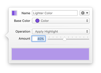 Derived Color Editor