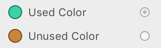 Color Usage Dots