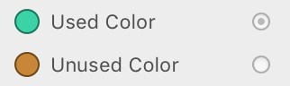 Color Usage Dots