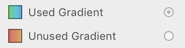 Gradient Usage Dots