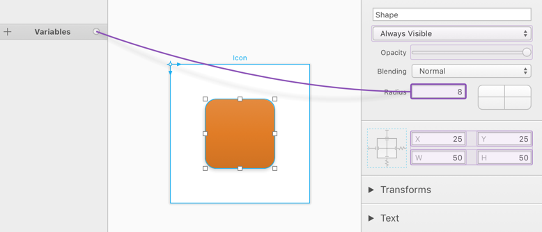 Variable Connection to Text Field