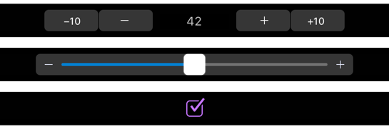 Touch Bar Editing of Variables