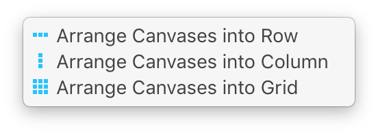 Canvas Arrange Menu