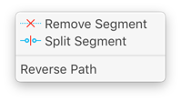 Bezier Segment Menu